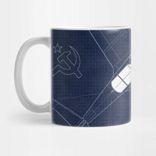 Blueprint LAvochkin La9 URSS Fighter Mug